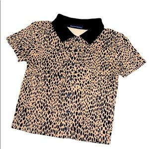 Leopard collared shirt